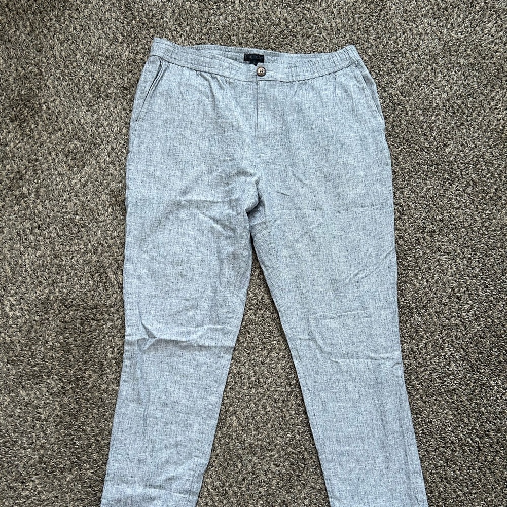 Blue gray light chambray pants
